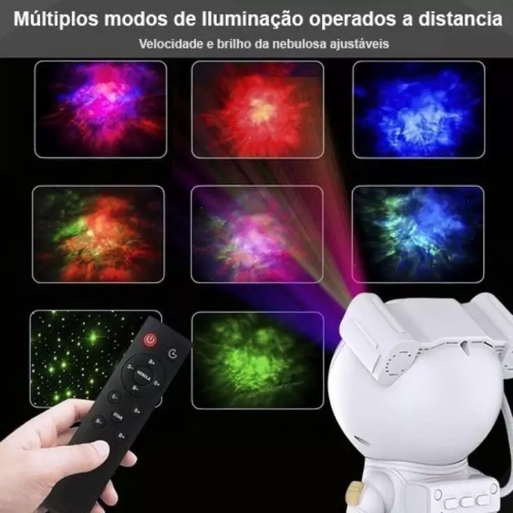 ASTRONAUTA PROJETOR CONTROLE REMOTO RGB KREIZ MAXL7200