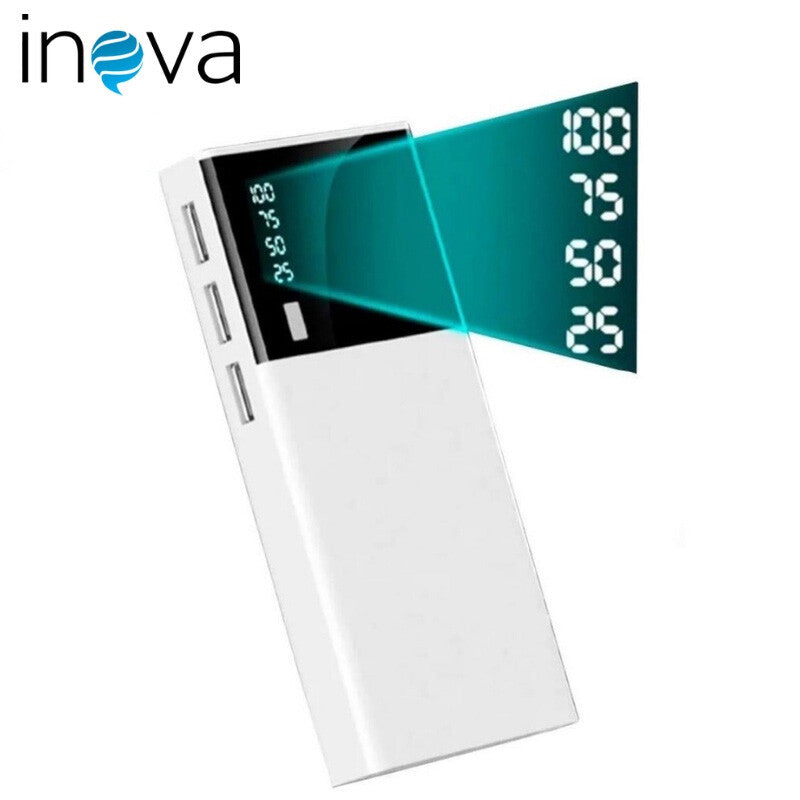 Power Bank Portátil 10000 mAh 3 Portas Usb Visor de Led Inova - POW-8317