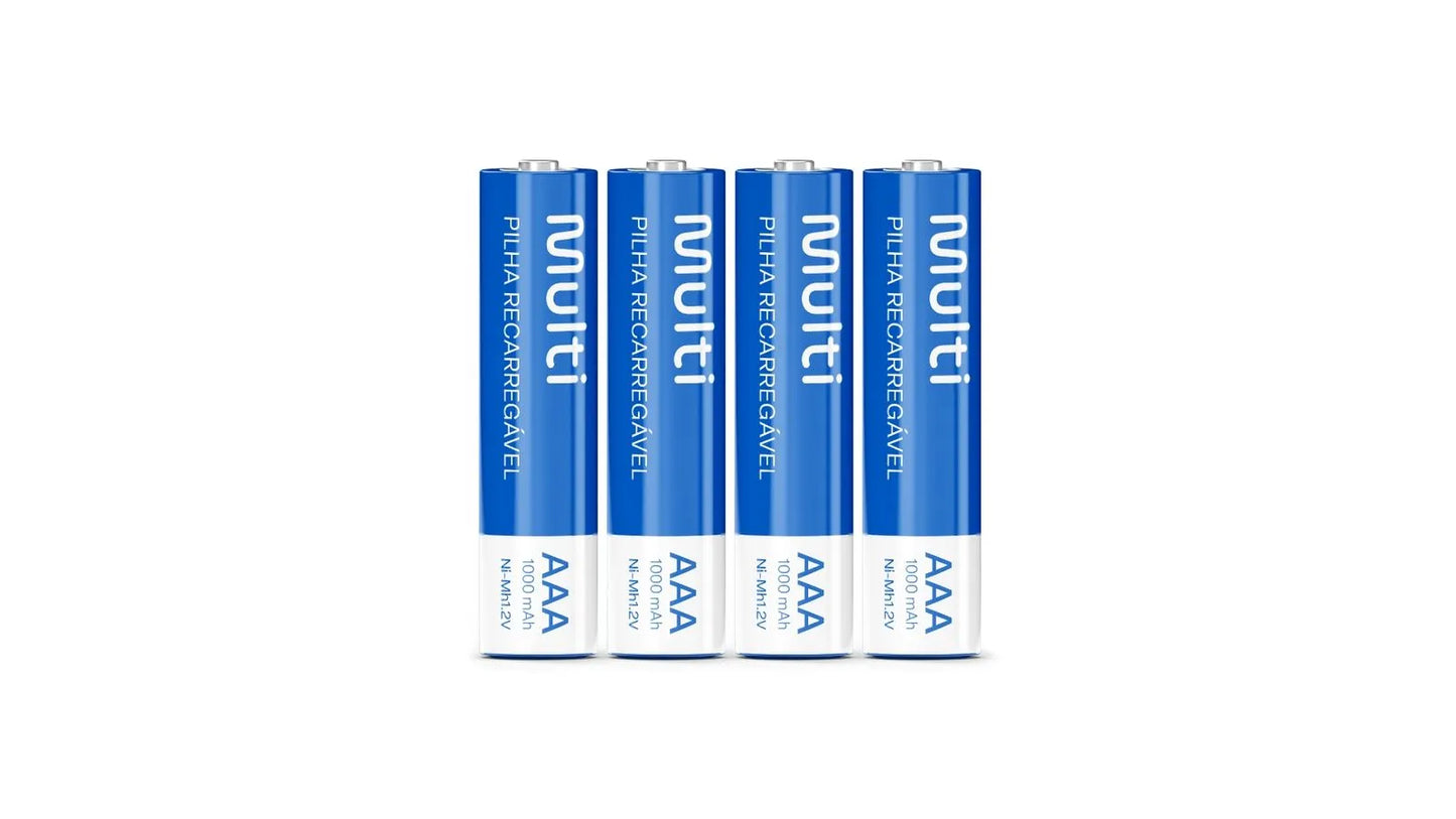 Pilhas Recarregáveis AAA 1000Mah com 4 Unidades Multi - CB050