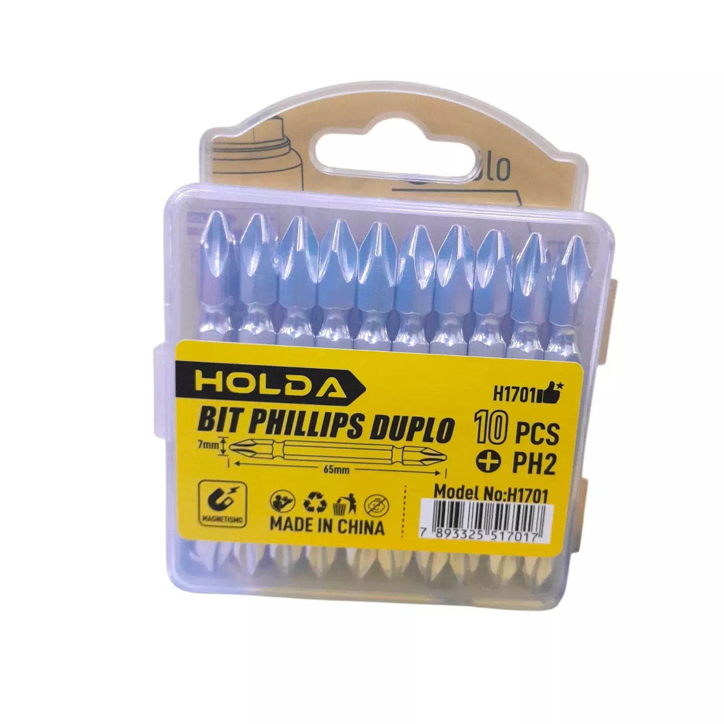 KIT 10 PÇS BIT PHILLIPS DUPLO HOLDA H1701