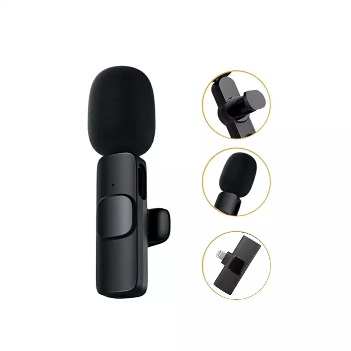 Microfone de Lapela sem Fio Conexão Lightning para Iphone K9 IP