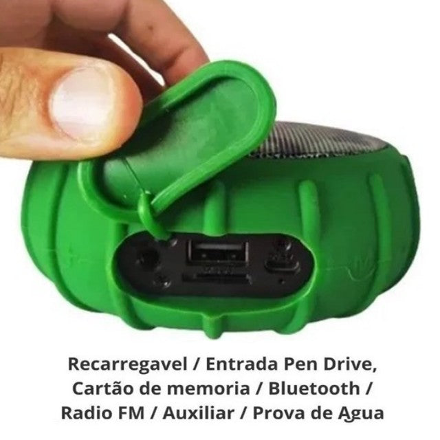 Caixa De Som Bluetooth Portátil Resistente Água Preto 110v/220v g226