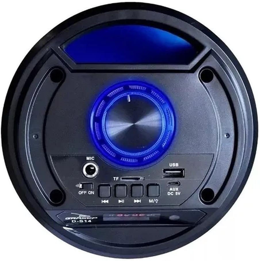 Caixa De Som Grasep Amplificada, Led, Microfone, Bluetooth - DS14