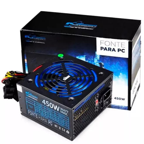 Fonte de alimentação ATX para PC 450W Knup Cowboy KP533 110V/230V