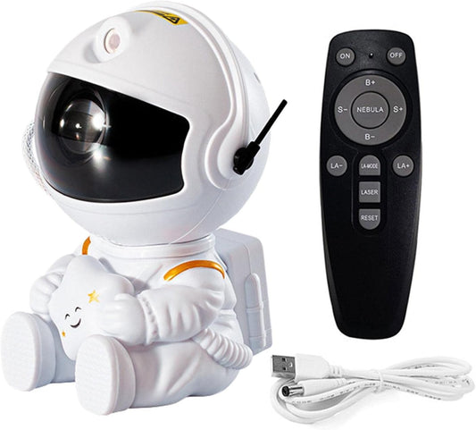 Luminaria Projetor De Luz Astronauta Galaxy Ligth Estrelas Branco 110v/220v
