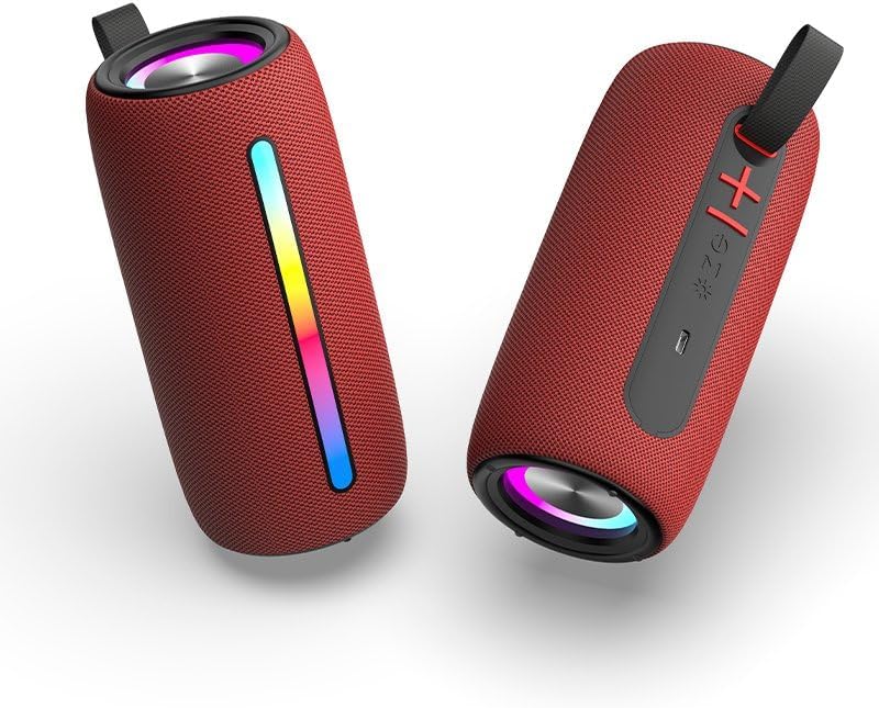 Caixa De Som Bluetooth 15w Led Rgb Portátil Tws Mp3 Fm Sd DG225