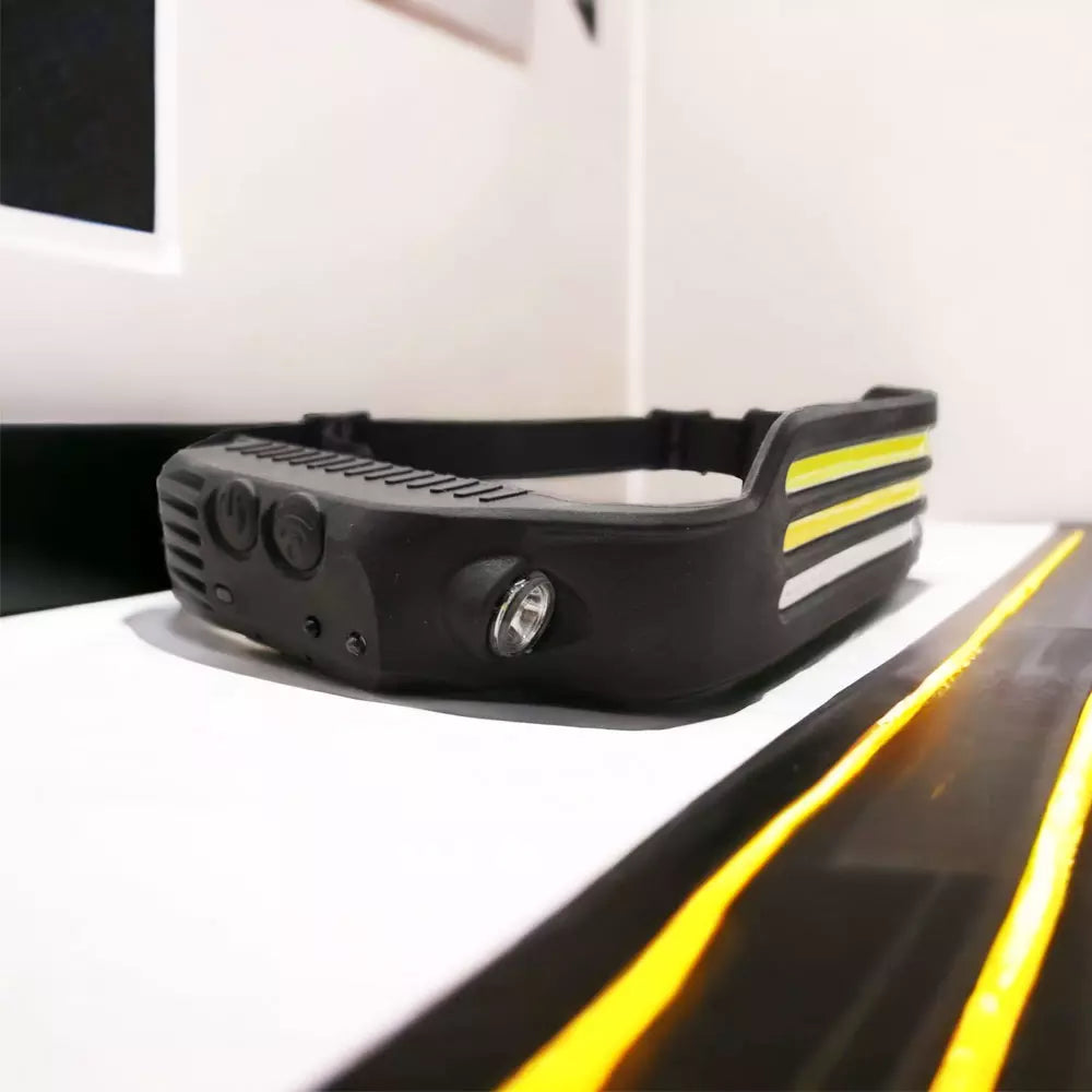 Lanterna de Cabeça Triplo LED C/ Sensor de movimento