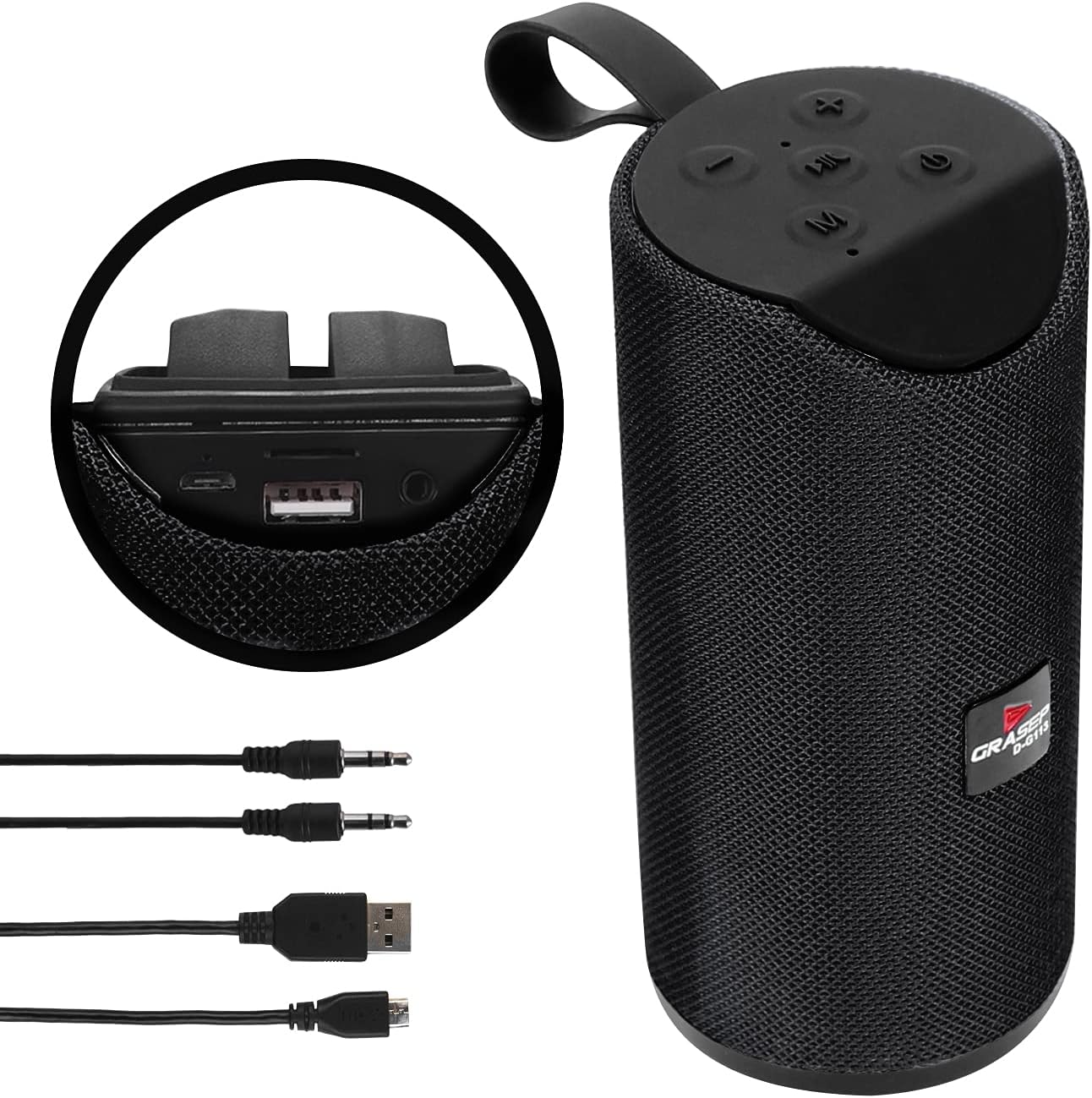 Caixa de Som Bluetooth 10W 1200mAh 16cm Knup DY03