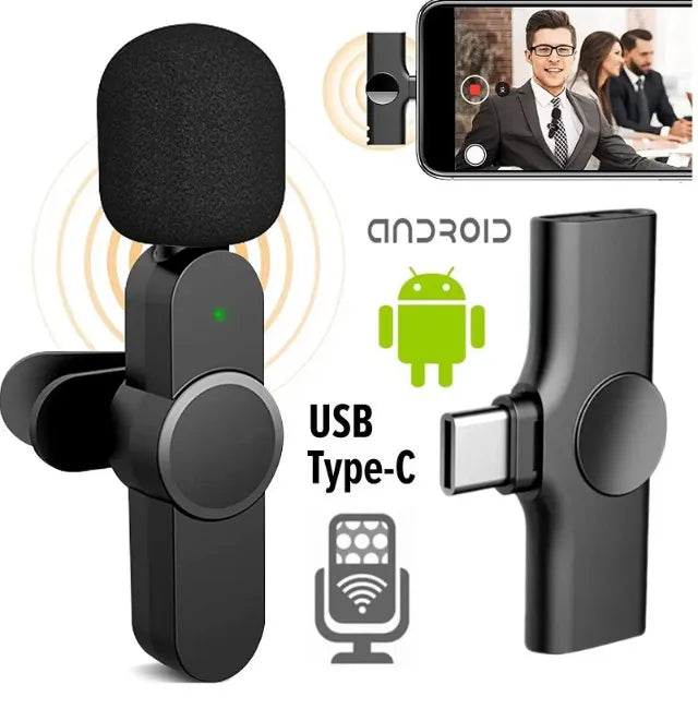 Microfone De Lapela Sem Fio Tipo C - K9-tc Altomex