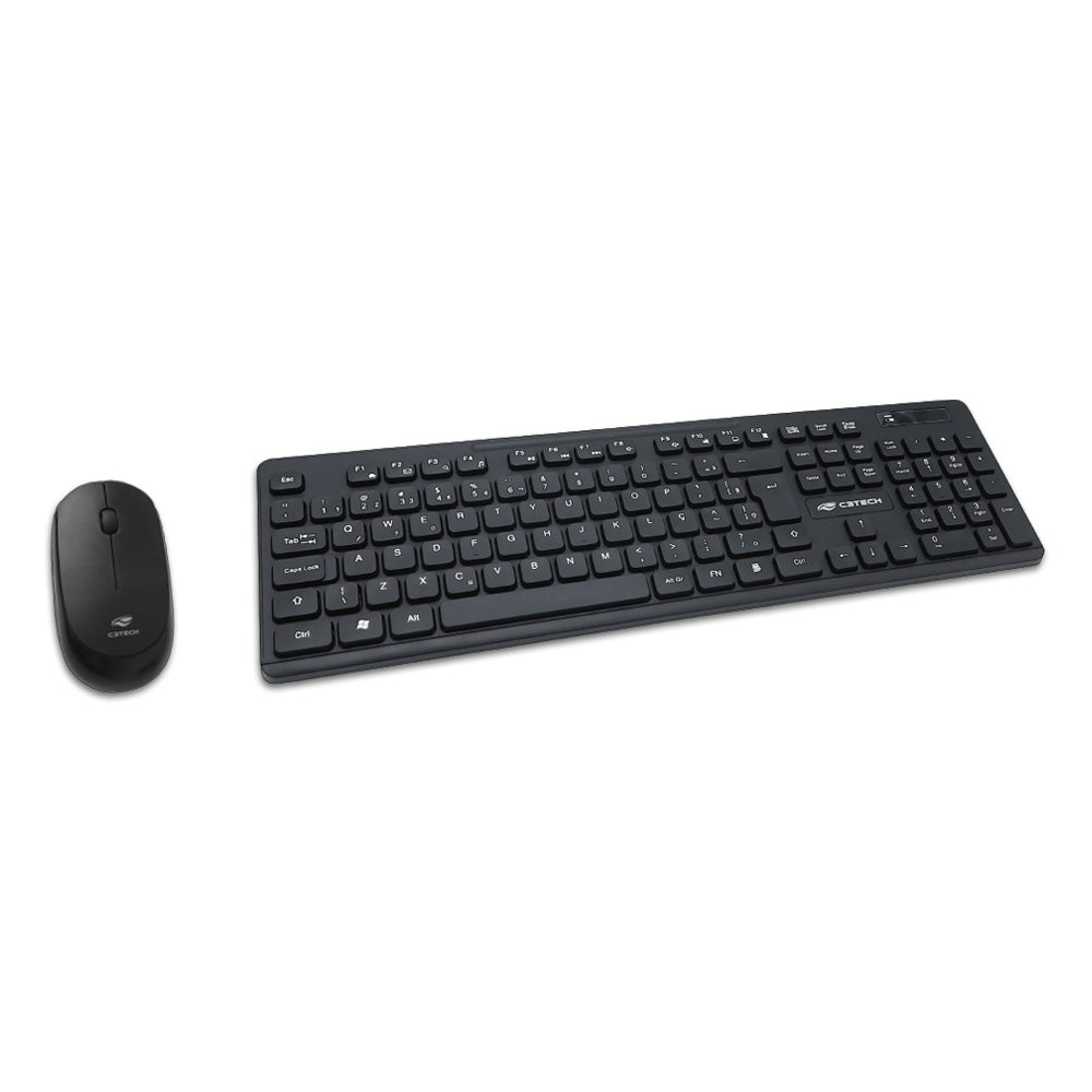 Kit Teclado + Mouse Sem Fio K-W20BK C3Tech