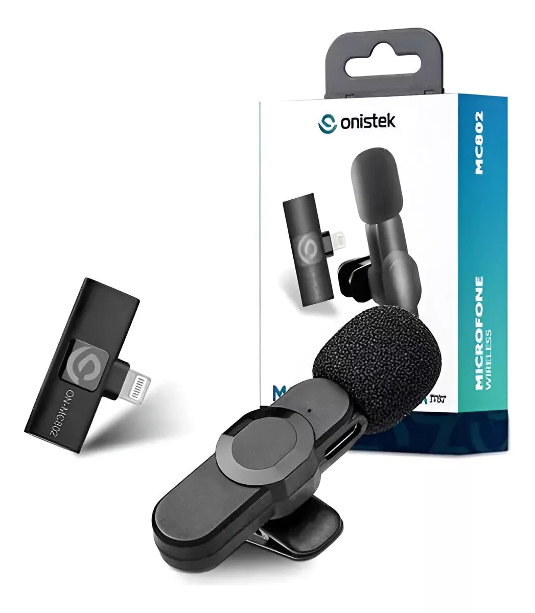 Microfone de Lapela sem Fio Conexão Lightning para Iphone K9 IP