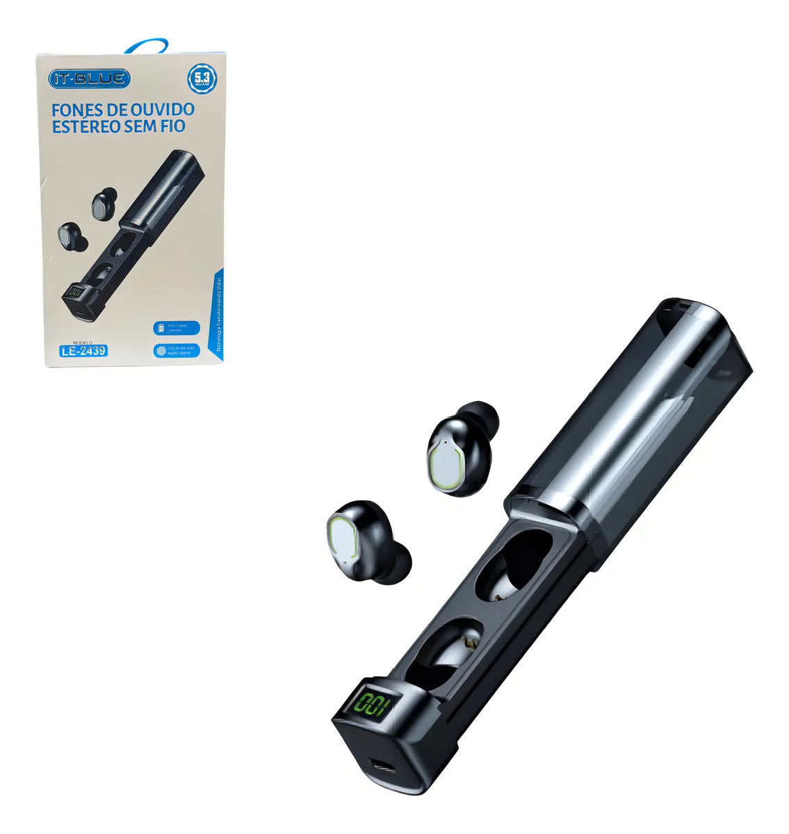 Fone De Ouvido In-ear Gamer Sem Fio Itblue Bluetooth 5.3 Tws 2439