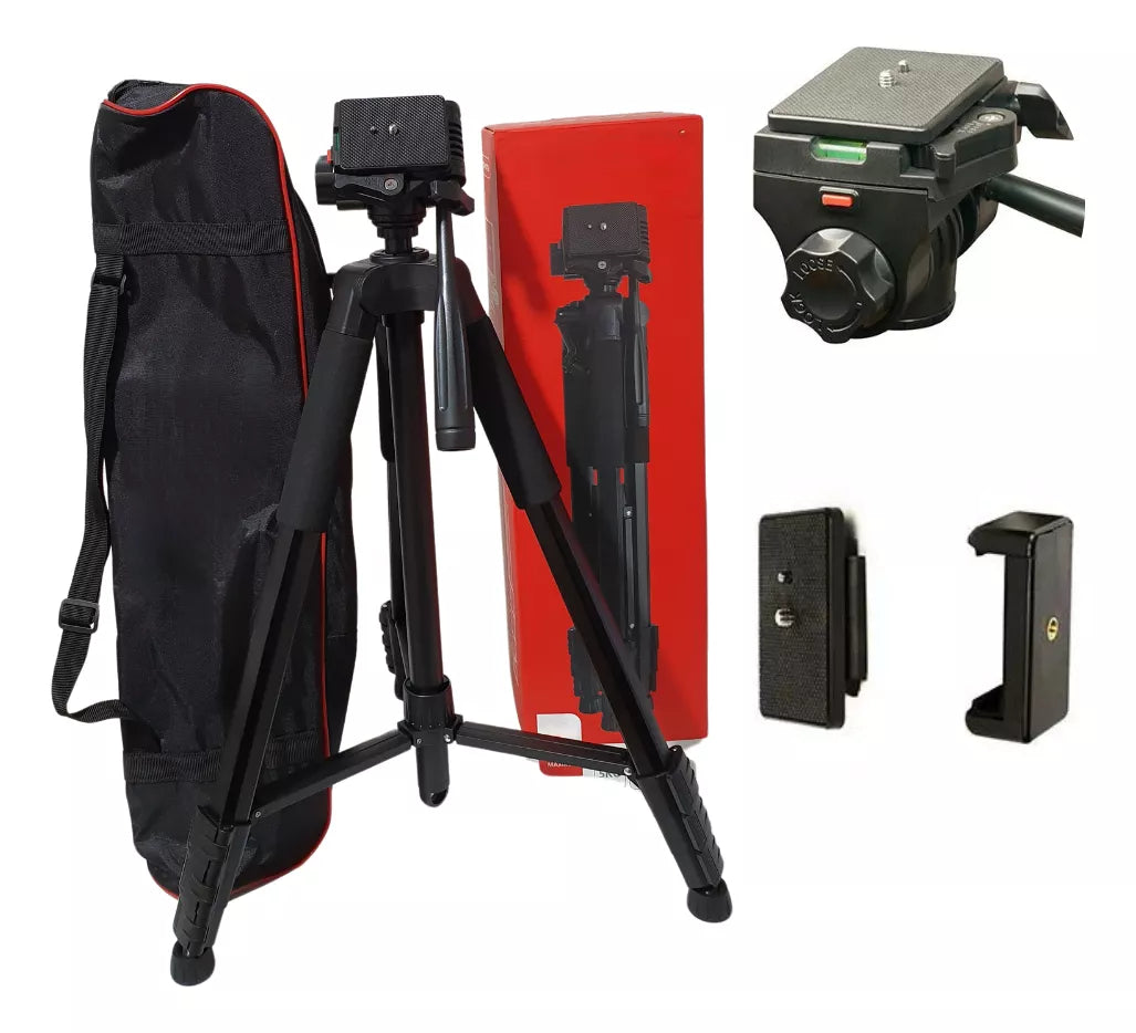 Tripe Profissional 206cm Câmera Suporte Celular Bolsa