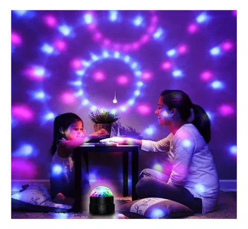 Mini Globo Bola Magica Jogo De Luz LED RGB Iluminação Para Festa Alimentação USB 5v