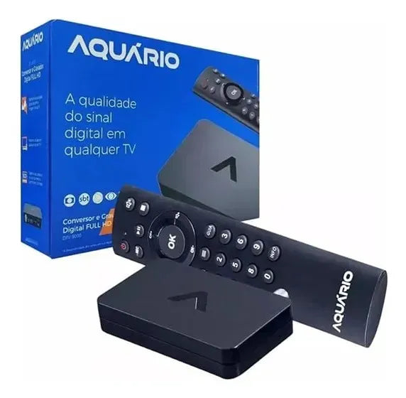 Conversor Digital Gravador Aquário Dtv-9000 Full Hd C/ Hdmi Cor Preto