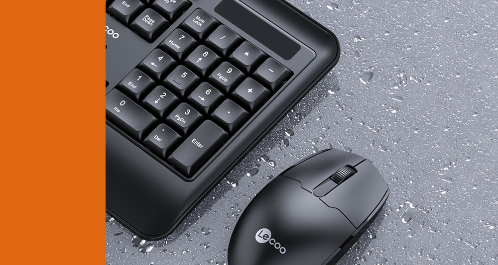 Kit Teclado E Mouse Sem Fio Lenovo Kw202 Usb Abnt2 - Preto