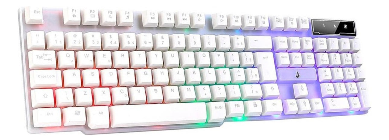 Teclado Gamer Semi Mecânico Rise Mode G1 Full, USB, Branco - RM-TG-01-FW