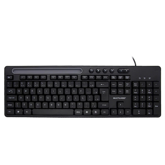 TECLADO OFFICE USB TM200 130CM ABNT MULTILASER