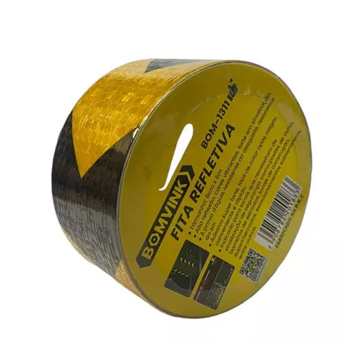 Fita Adesiva Luminosa Refletiva Seguranca Seta 5 metros x 5cm BOM1311