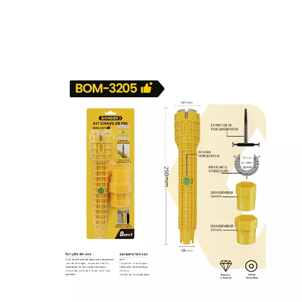 KIT CHAVE DE PIA BOMDER BOM3205