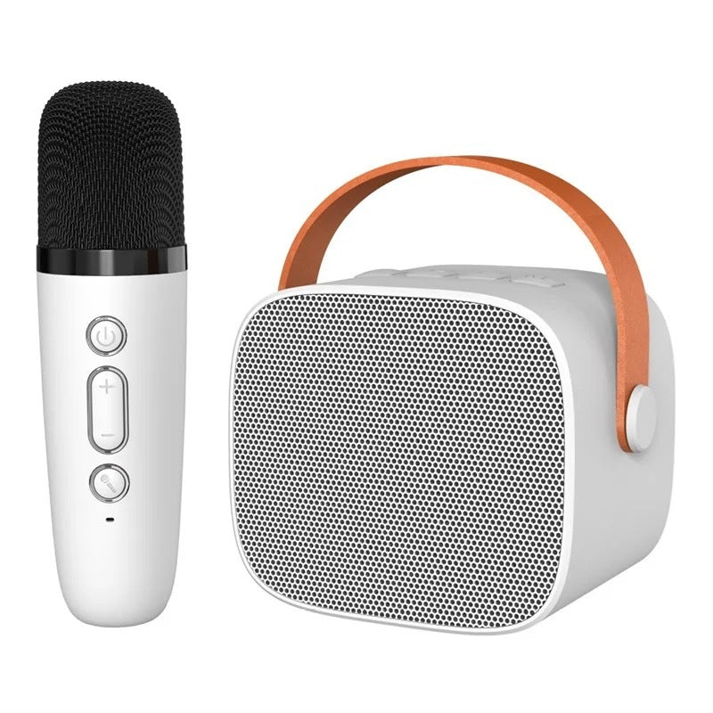 Caixa De Som Bluetooth Com Microfone Karaokê Kapbom Ka 8787 Cor Branco 110v/220v