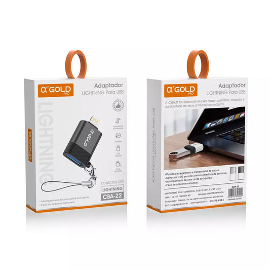 ADAPTADOR OTG PARA IPHONE GOLD CBA22