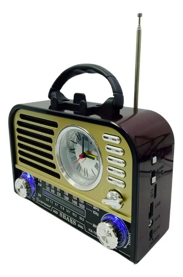 Rádio Portátil Vintage Bluetooth / FM / AM / SW / USB - Altomex - AD 738