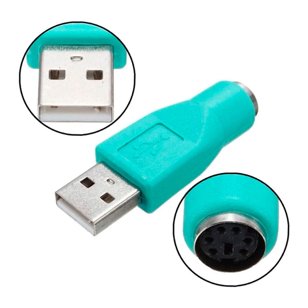 Conector Adaptador PS2 X Usb Macho Le-5520 It-Blue