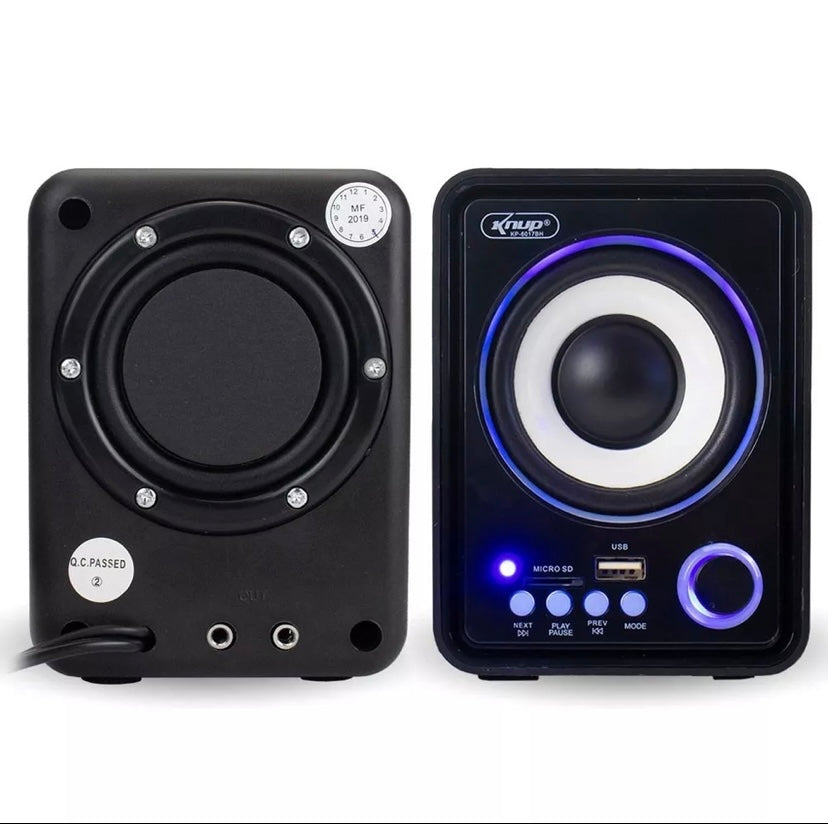 Caixa De Som Subwoofer 2.1 Para PC Via Bluetooth/Usb/Sd Marca Knup Modelo KP-6017BH