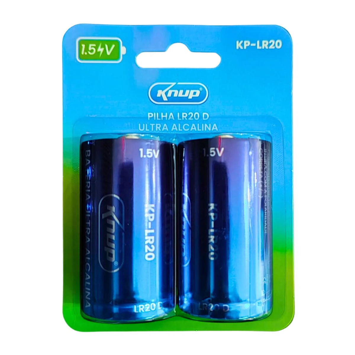 PILHA GRANDE LR20D ULTRA ALCALINA KNUP KPLR20