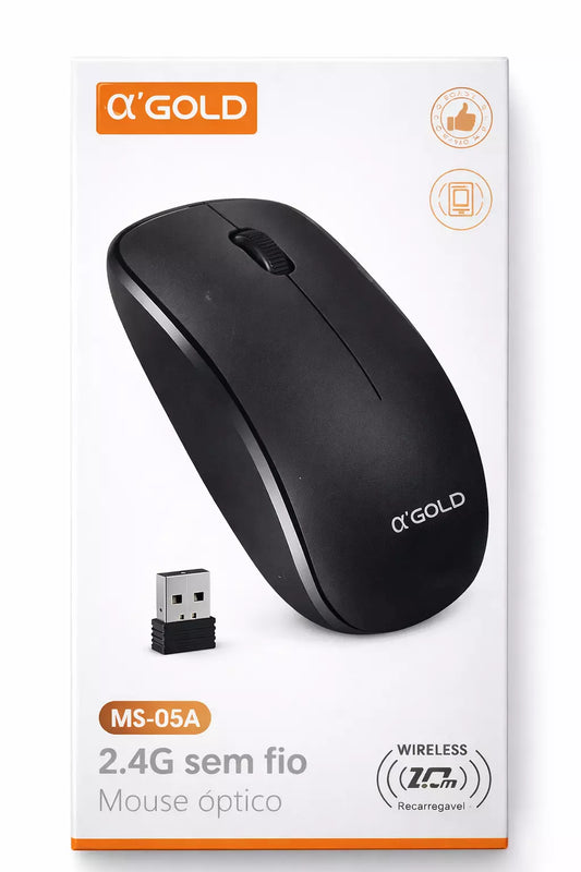 MOUSE OPTICO SEM FIO 2.4G RECARREGAVEL MS05A