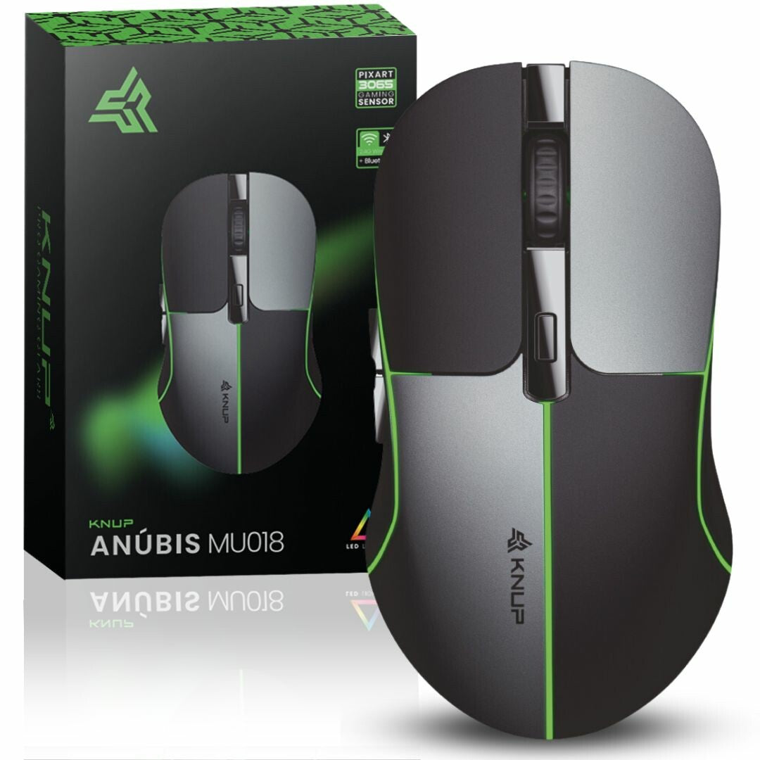 Mouse Gamer sem Fio Bluetooth e Wireless 2.4G 1600 Dpi KNUP - KP-MU 018