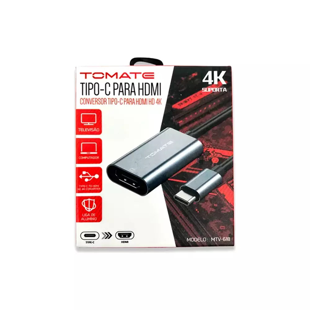 ADAPTADOR TYPE C PARA HDMI 4K TOMATE MTV618