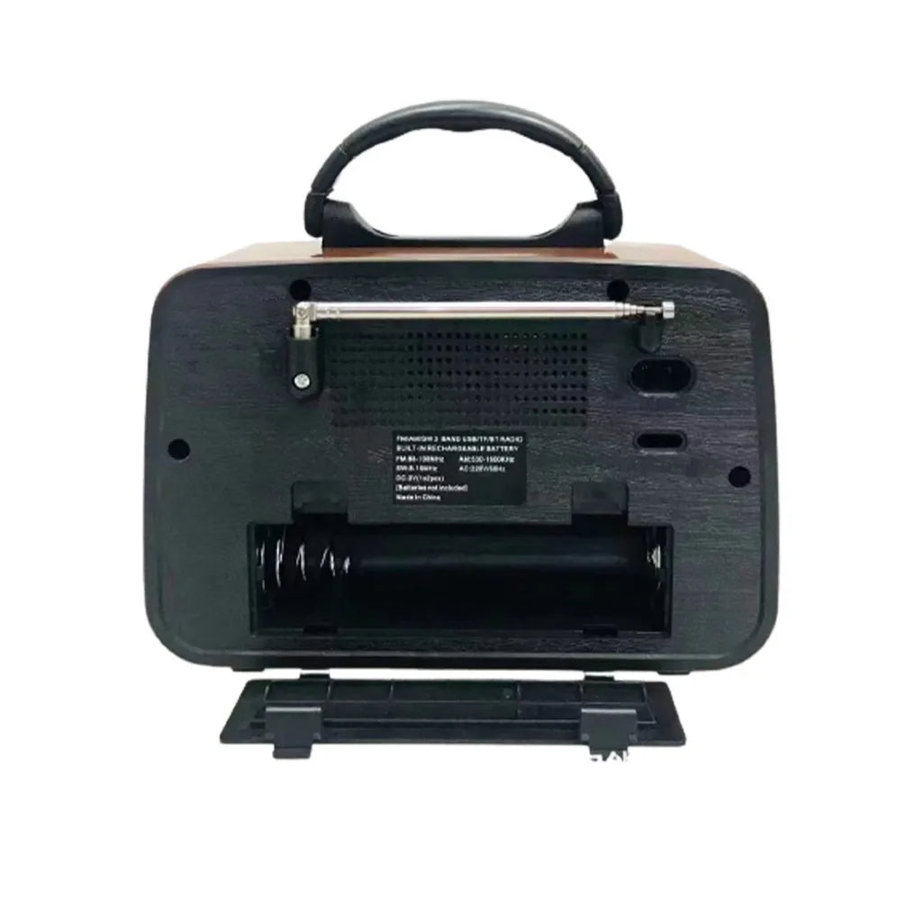 Rádio Retrô Am/Fm com Lanterna Bluetooth Usb Aux Recarregavel KA3199