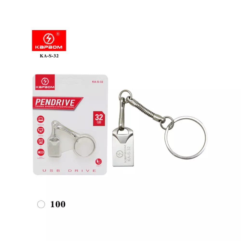 MINI PEN DRIVE KAPBOM 32GB CHAVEIRO KAS32