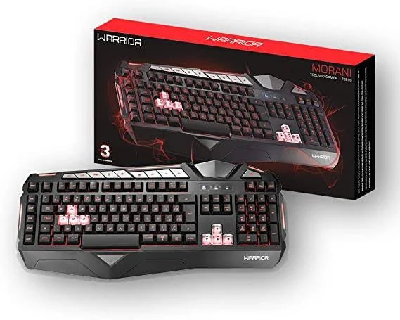 Teclado Gamer Warrior Morani com Teclas Macro LED - TC209