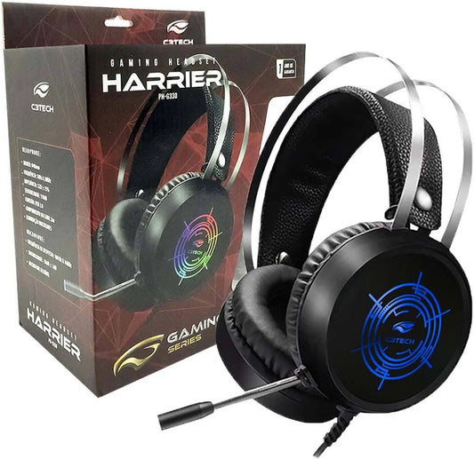 Headset Com Microfone Gamer Usb Harrier Ph-g330bkv2 C3 Tech