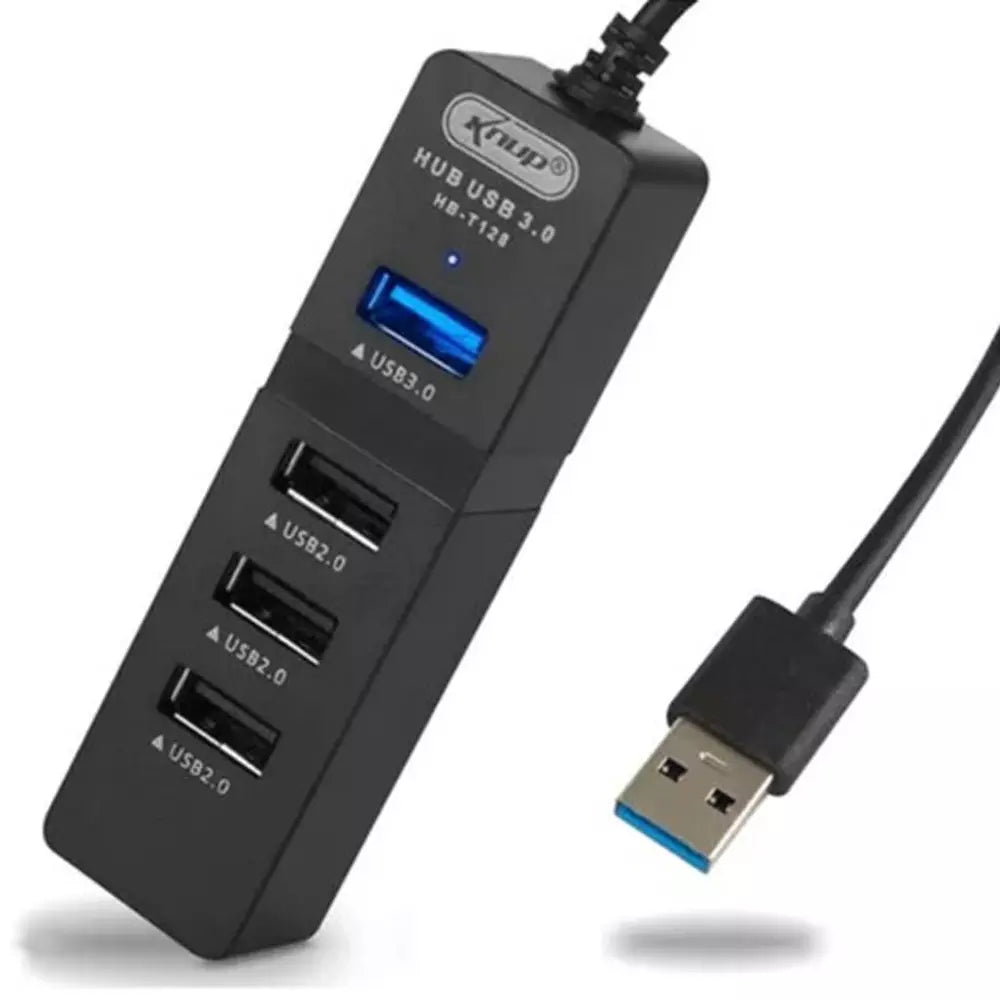 Hub Knup, USB 3.0 e USB 2.0, 4 Portas - hb-t128