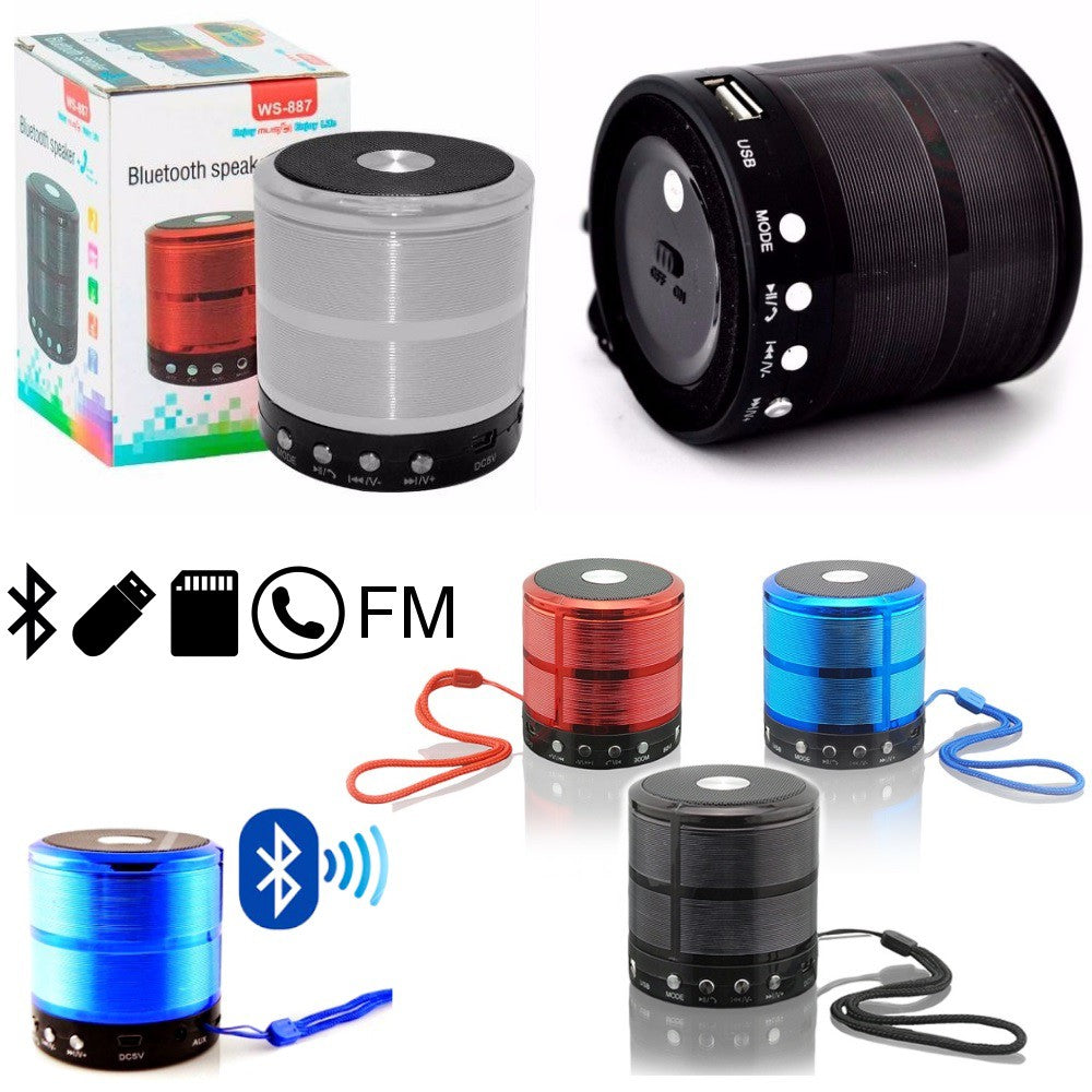 Mini Caixinha Som Bluetooth Usb Portátil Mp3 P2 Sd Rádio Fm
