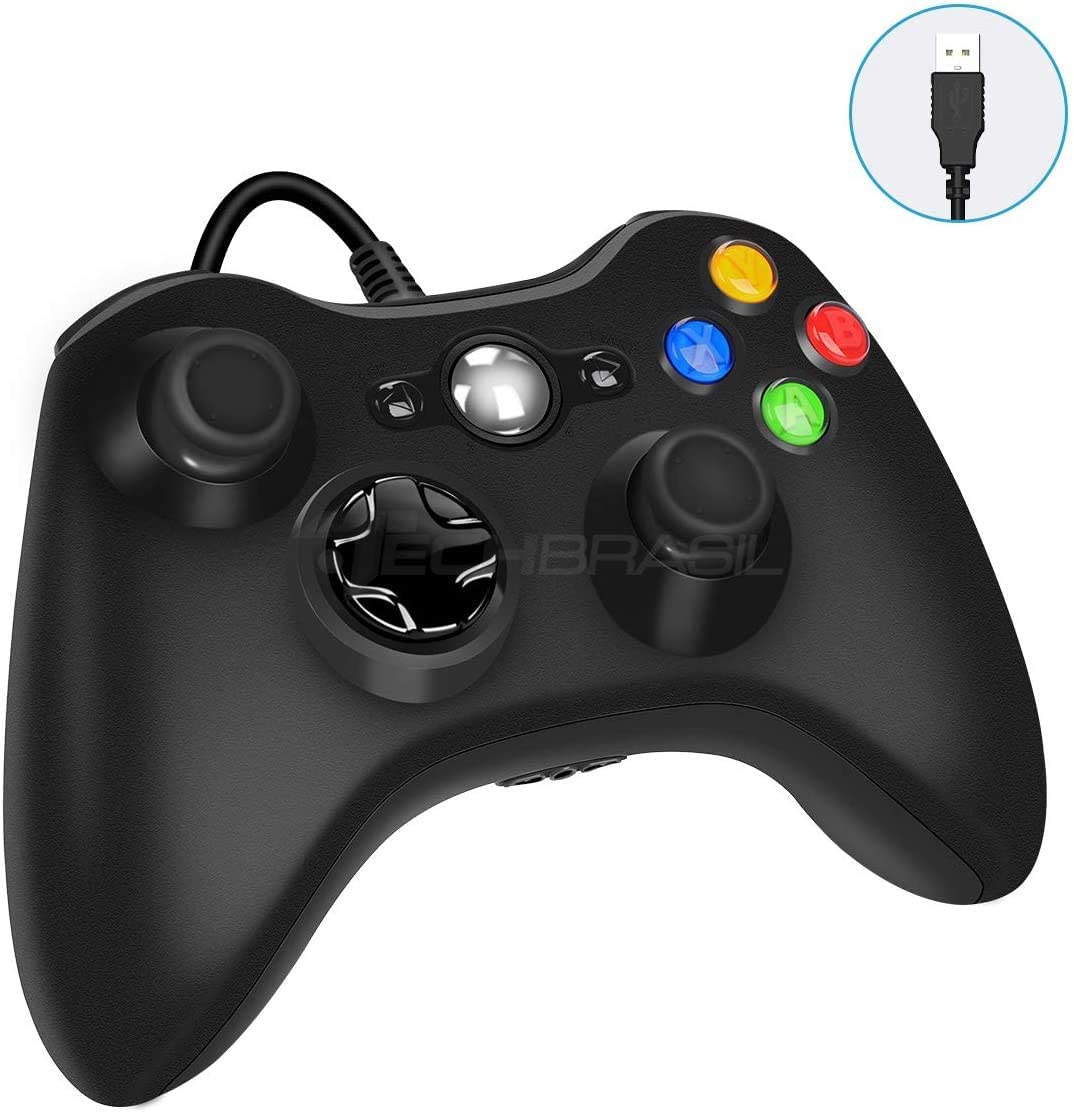 Controle Usb Com Fio para Xbox 360 Slim / Computador E Pc kap360