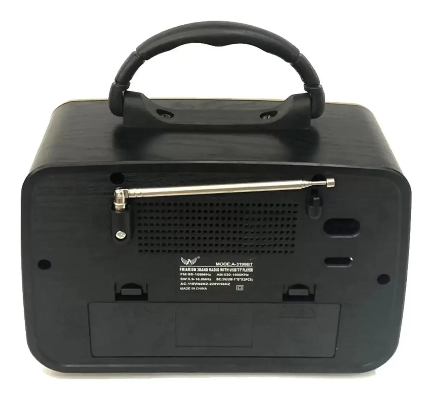 Rádio Retrô Am/Fm com Lanterna Bluetooth Usb Aux Recarregavel KA3199