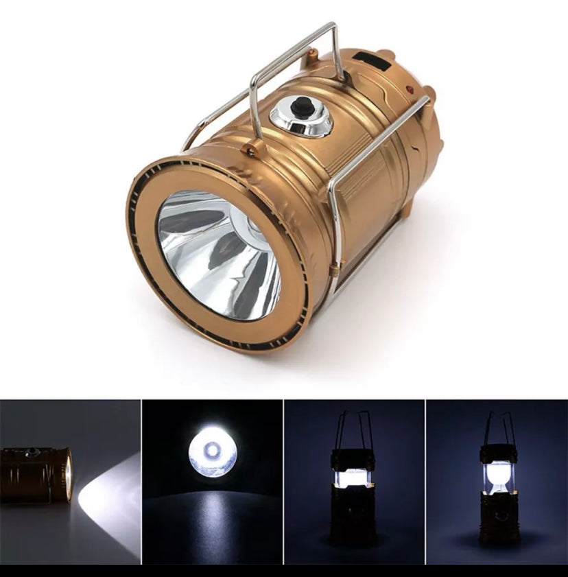 Lampião Solar Led USB Lanterna Bateria Recarregável Retrátil LK-5800 - LUATEK