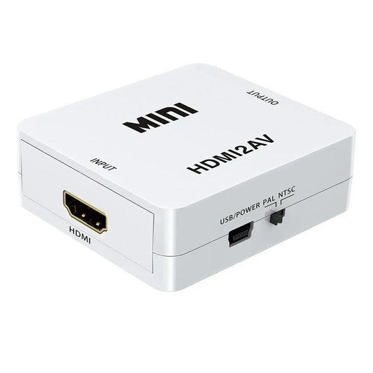 Mini Adaptador Conversor De HDMI X 3 RCA AVI Pra Vídeo Composto