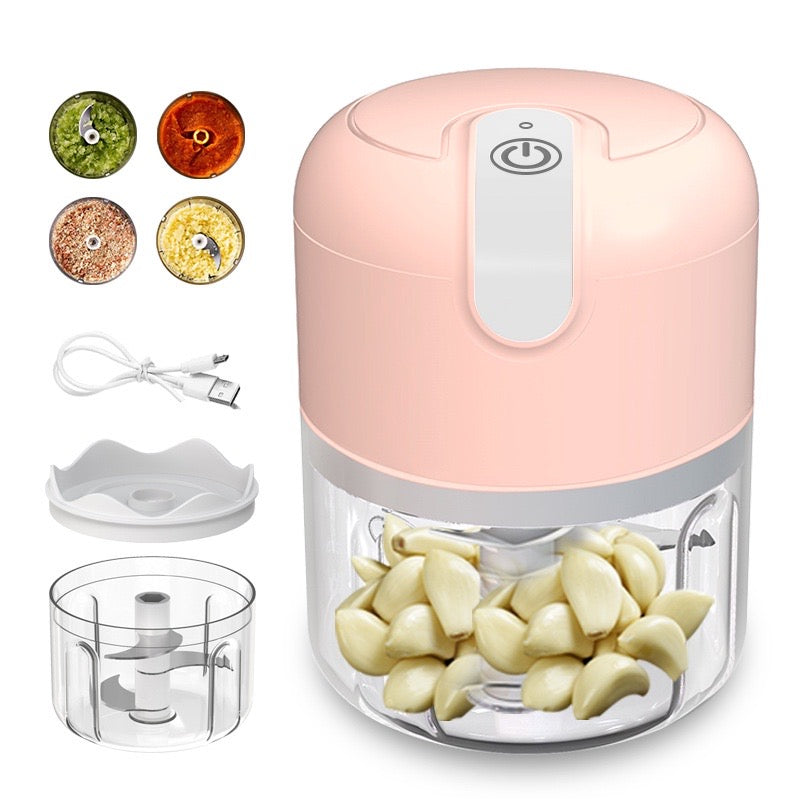Mini Processador Alimentos Eletrico 250 Ml 3 Laminas Sem Fio