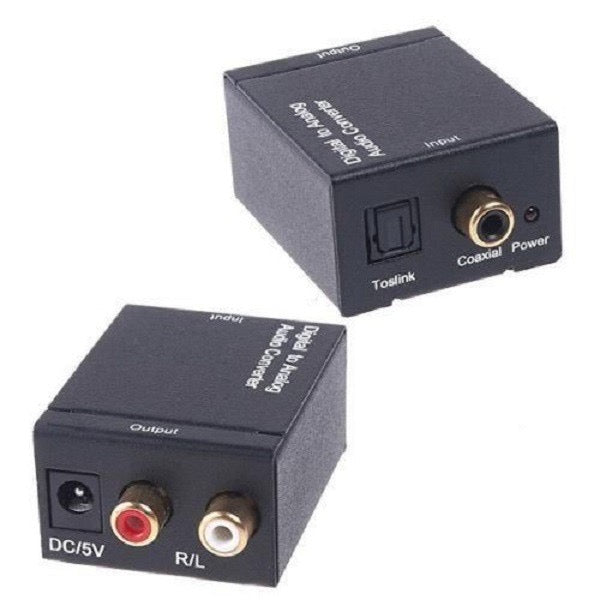 Conversor de Áudio Digital para Analógico Ótica e Coaxial para RCA KNUP - KP-3463