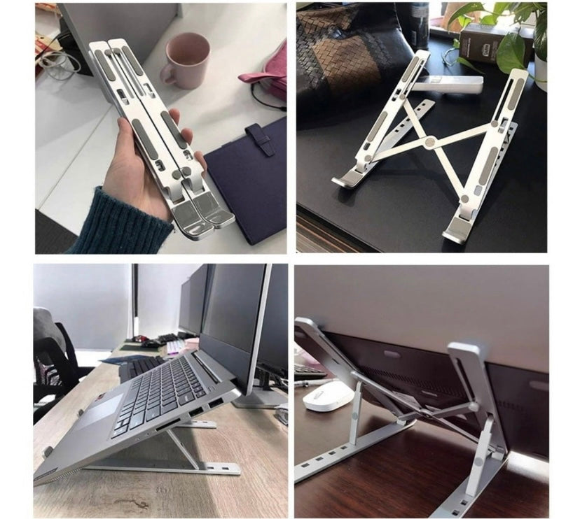 Base Suporte De Notebook Articulado Aluminio Dobrável Ergonomico