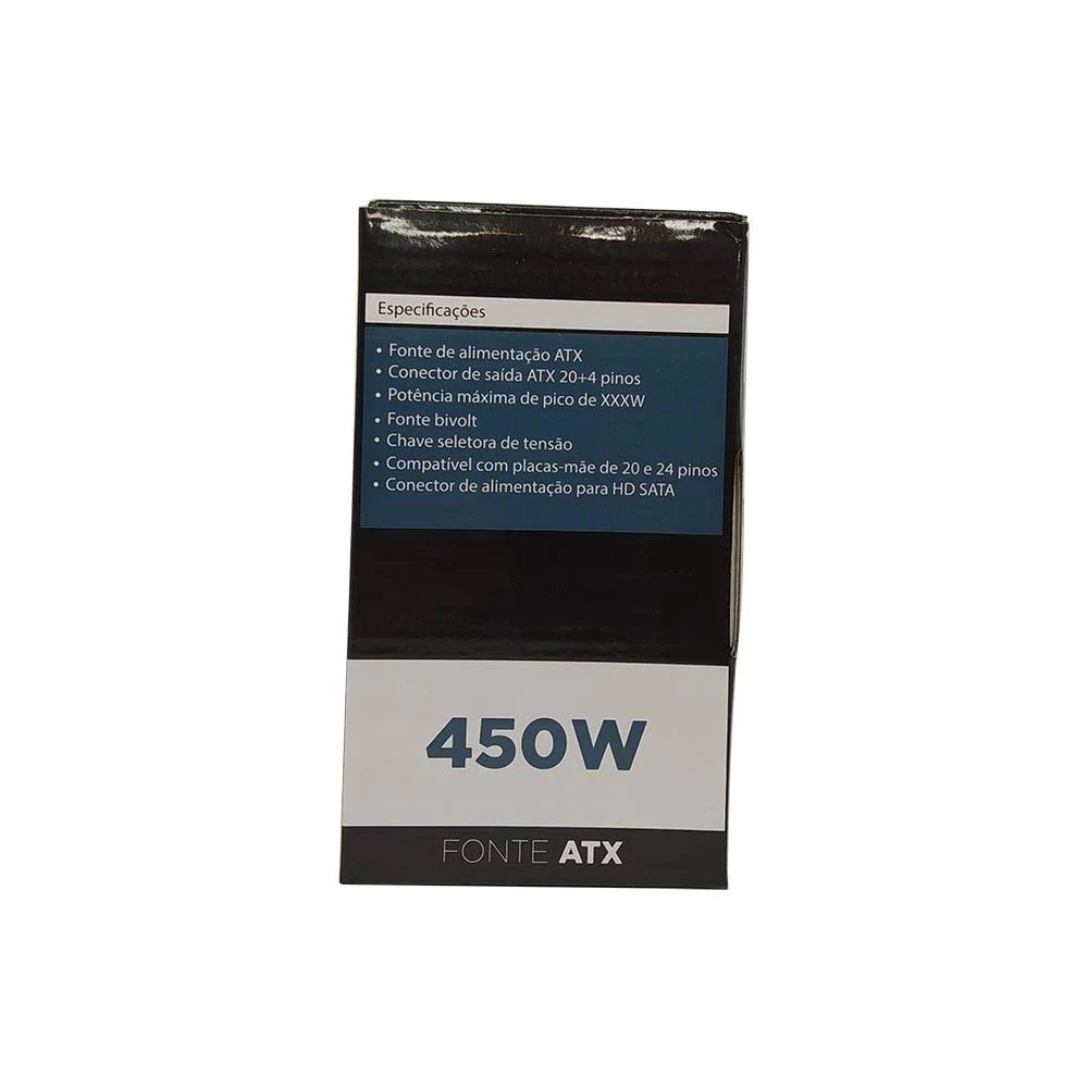 Fonte de alimentação ATX para PC 450W Knup Cowboy KP533 110V/230V