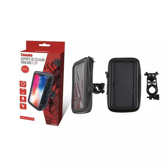 Suporte Celular Universal Impermeável Moto Bicicleta - MTG-016B - Tomate