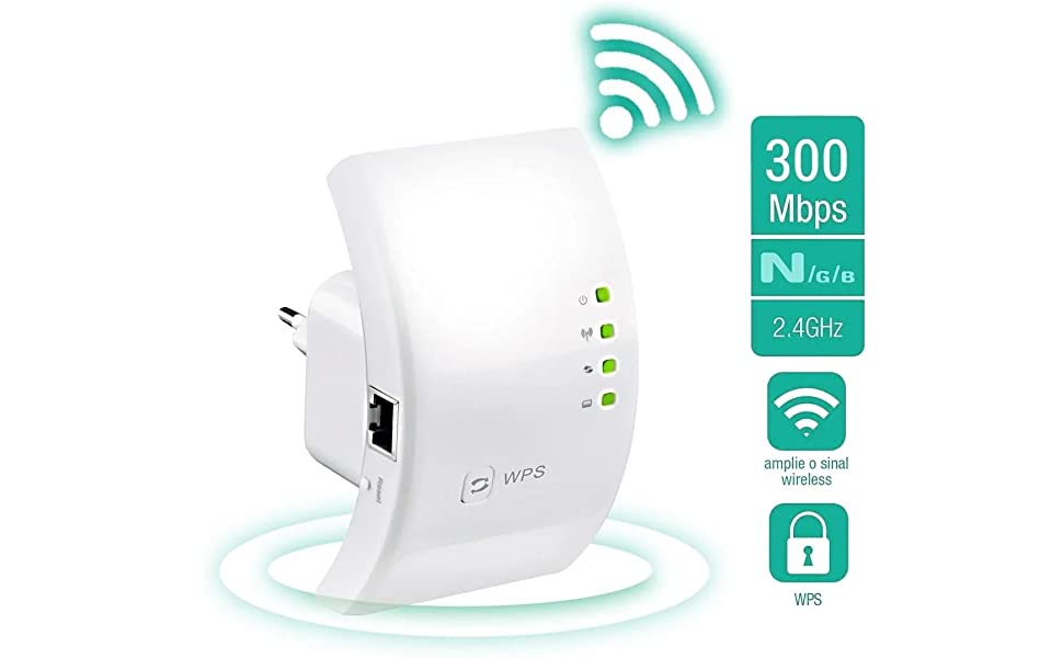 Repetidor de Sinal Wifi sem Fio WPS Kapbom - KAP-X330