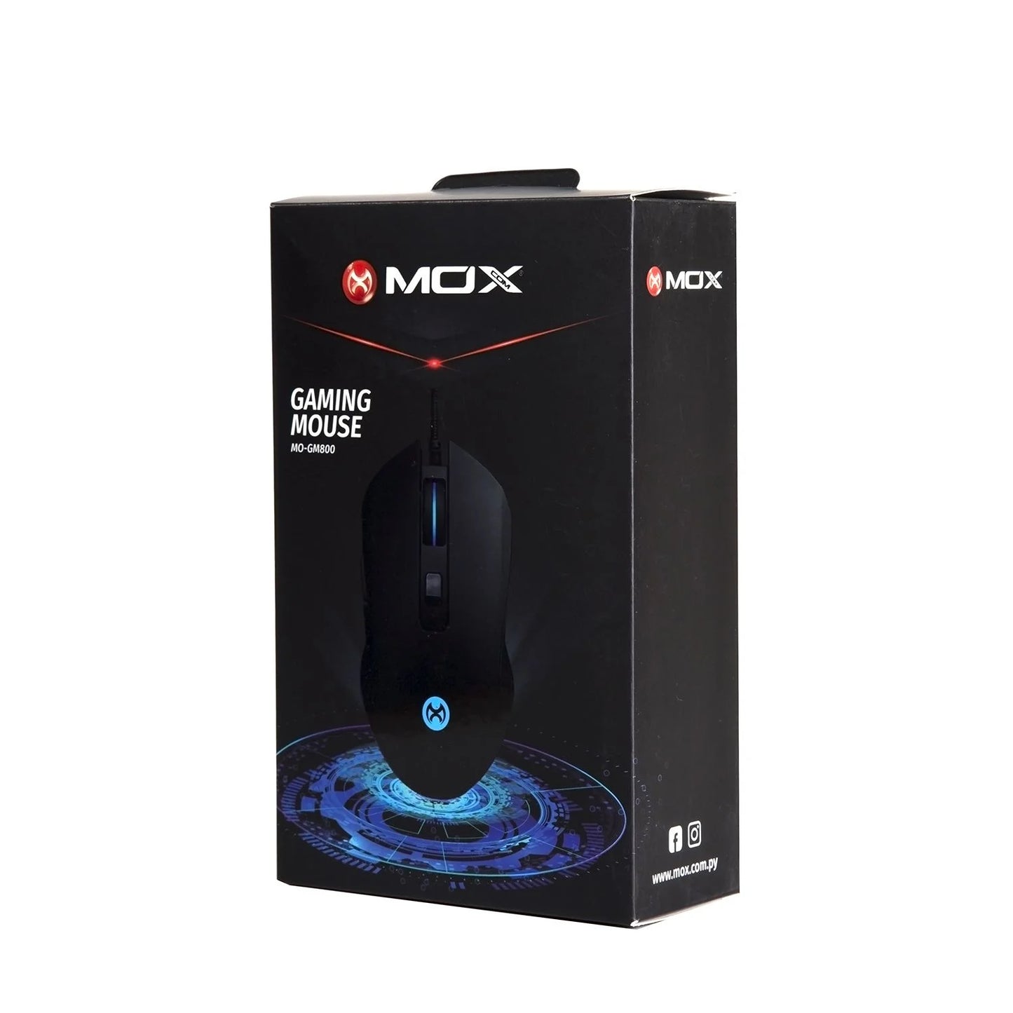 Mouse Gamer Mox 6d Com Fio Mo-gm800 Led Rgb 3600dpi Cor Preto